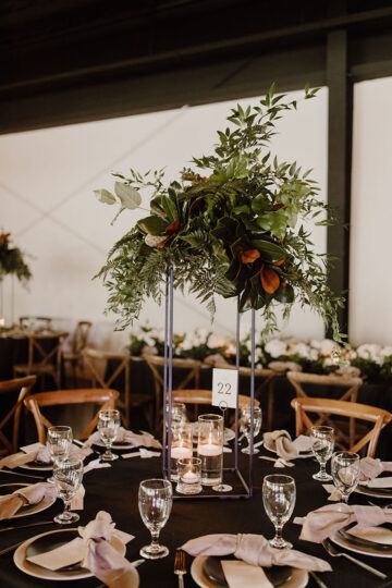 Southern Wedding Reception Magnolia Centerpiece