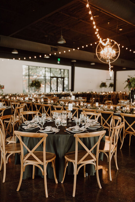 Reception tables in Lakeview Event Center