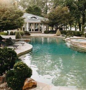 Poolside Promenade and Pool House