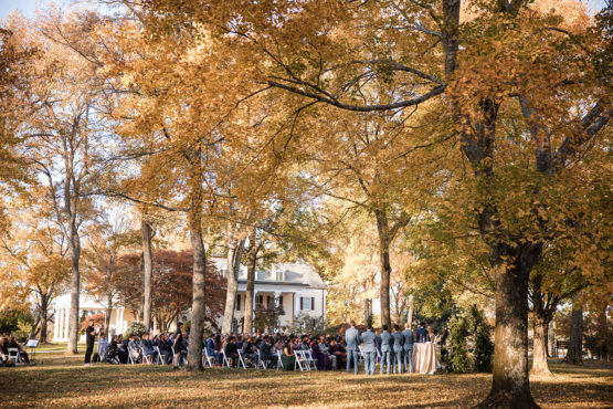 willow oak canopy ceremony during the fall