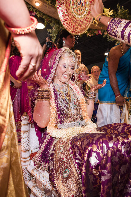 Bride during indian ceremony rituals