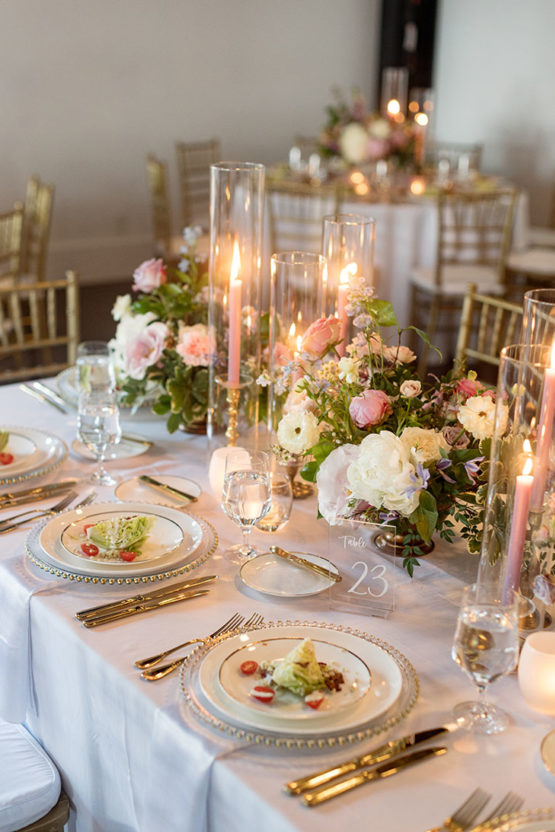 Romantic Wedding Reception Inspiration with Whimsical Florals
