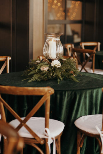 fall wedding reception tablescape detail