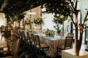 Wedding Reception Head Table in the Lakeview Event Center