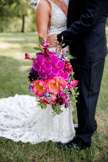 Vibrant and unique bride's bouquet